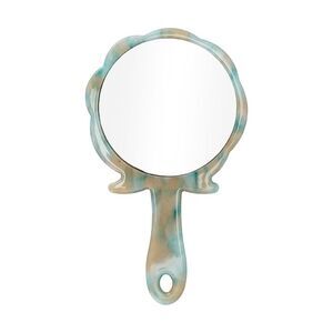 Rose Shape Handheld Mirror for Business Travel Green